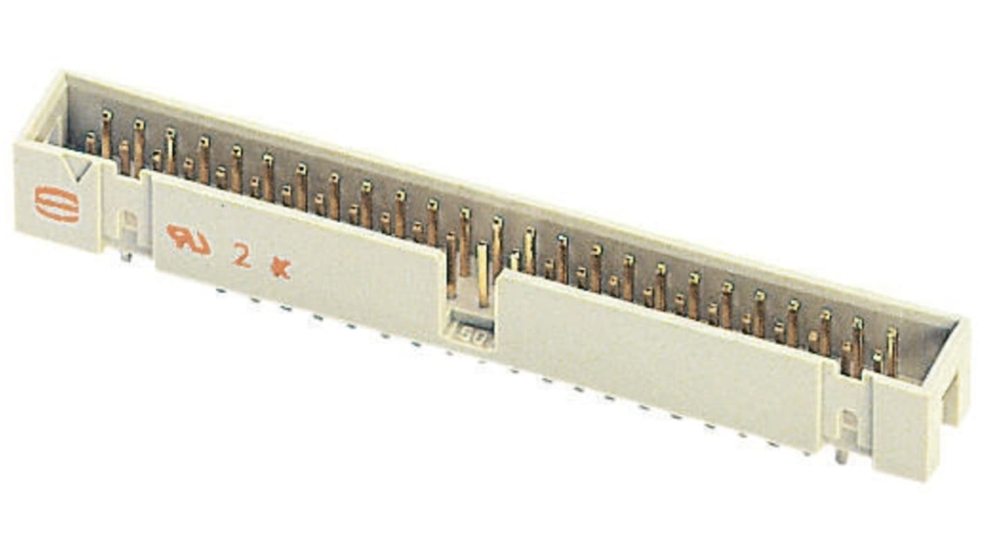 Harting SEK 18 Series Straight Through Hole PCB Header, 40 Contact(s), 2.54mm Pitch, 2 Row(s), Shrouded