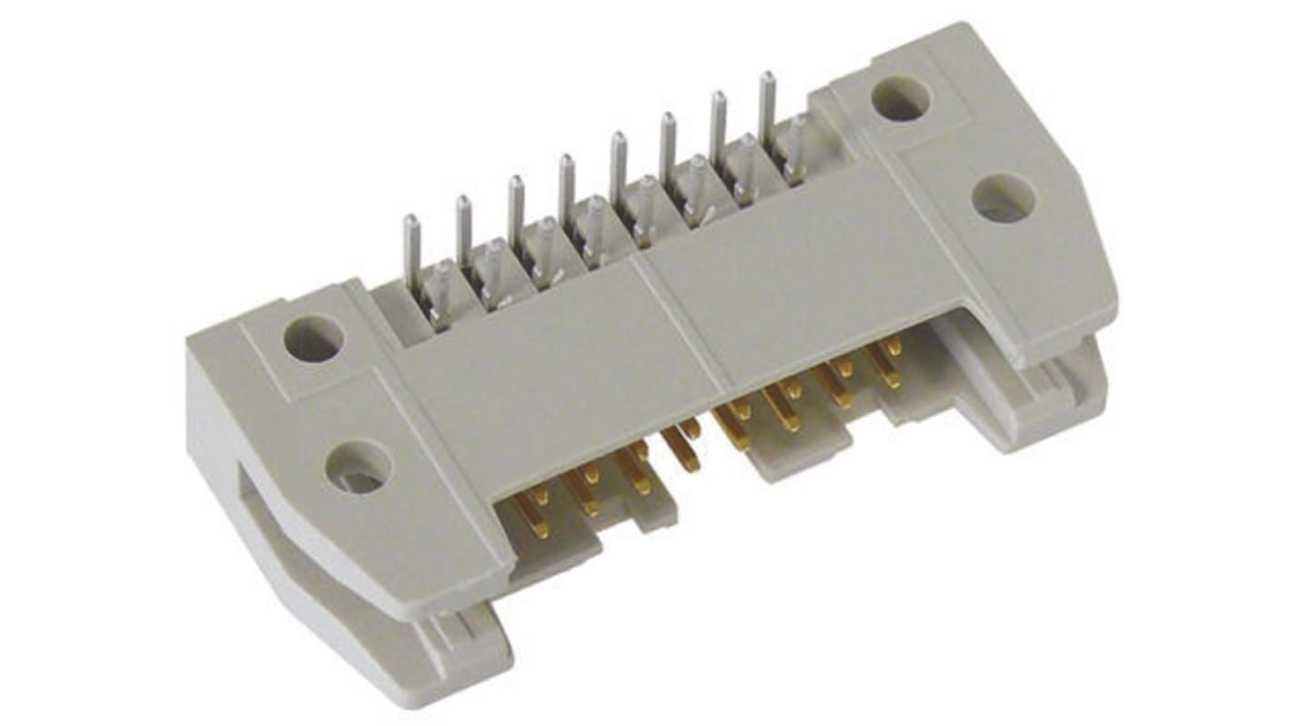 Harting SEK 18 Series Right Angle Through Hole PCB Header, 26 Contact(s), 2.54mm Pitch, 2 Row(s), Shrouded