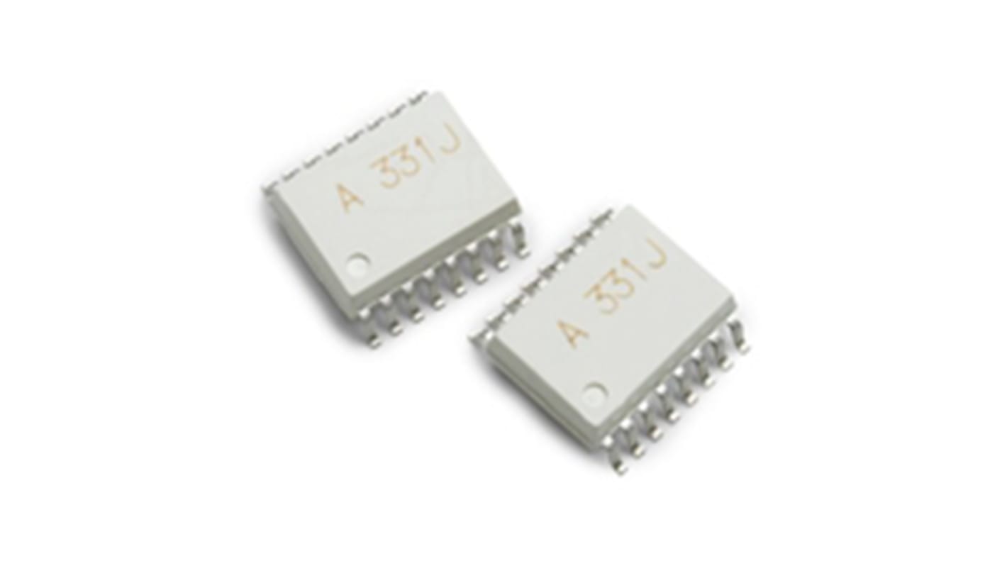 Broadcom ACPL SMD Optokoppler / IGBT Gate Treiber-Out, 16-Pin SOIC, Isolation 3,75 kV eff