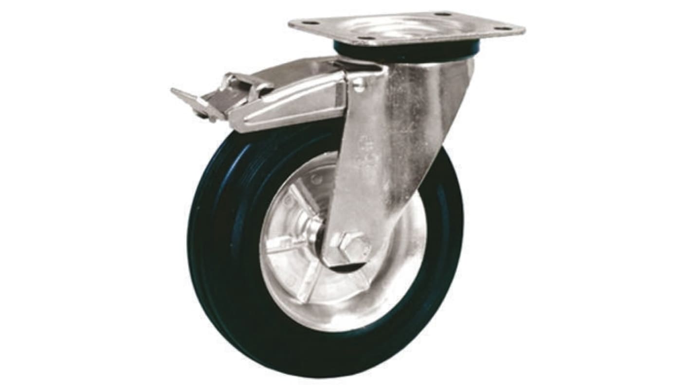 LAG Braked Swivel Castor Wheel, 60kg Capacity, 80mm Wheel