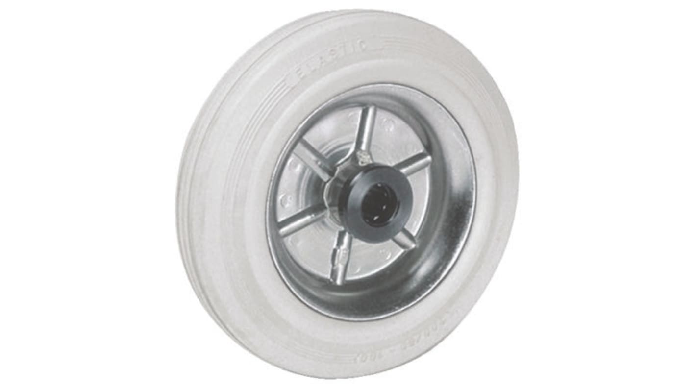 LAG Black, Grey Rubber Non-Marking, Quiet Operation, Shock Absorbing Trolley Wheel, 80kg