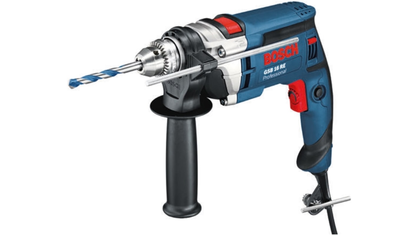 Taladro percutor Bosch de 240V 701W, GSB 16 RE, Tipo G - Británico de 3 pines