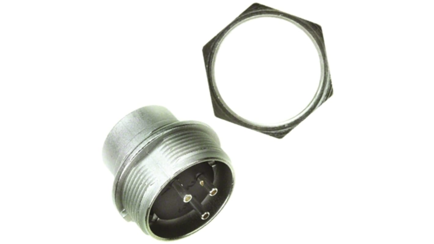 Amphenol C 091 A M16 DIN-Stecker Gerade 3-polig, 300 V ac / 5A, Lötanschluss Tafelmontage