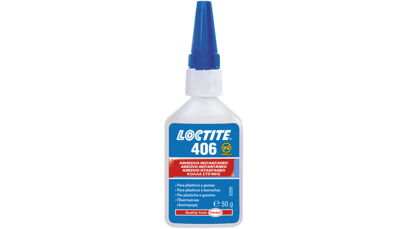 Loctite Loctite 406, col. Trasparente, Bottiglia da 50 g