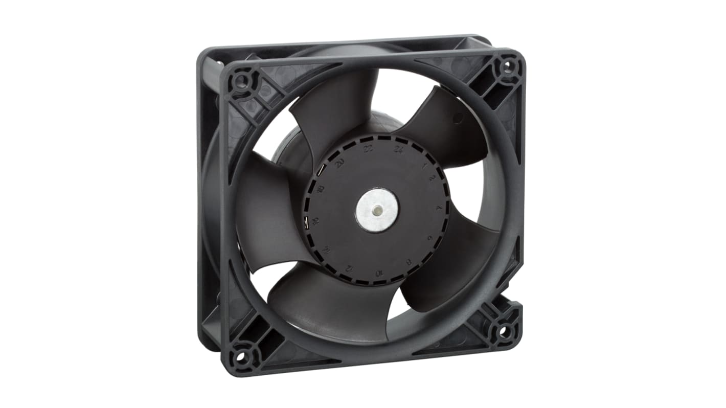 ebm-papst DV 4100 Series Axial Fan, 48 V dc, DC Operation, 280m³/h, 20W, 119 x 119 x 38mm