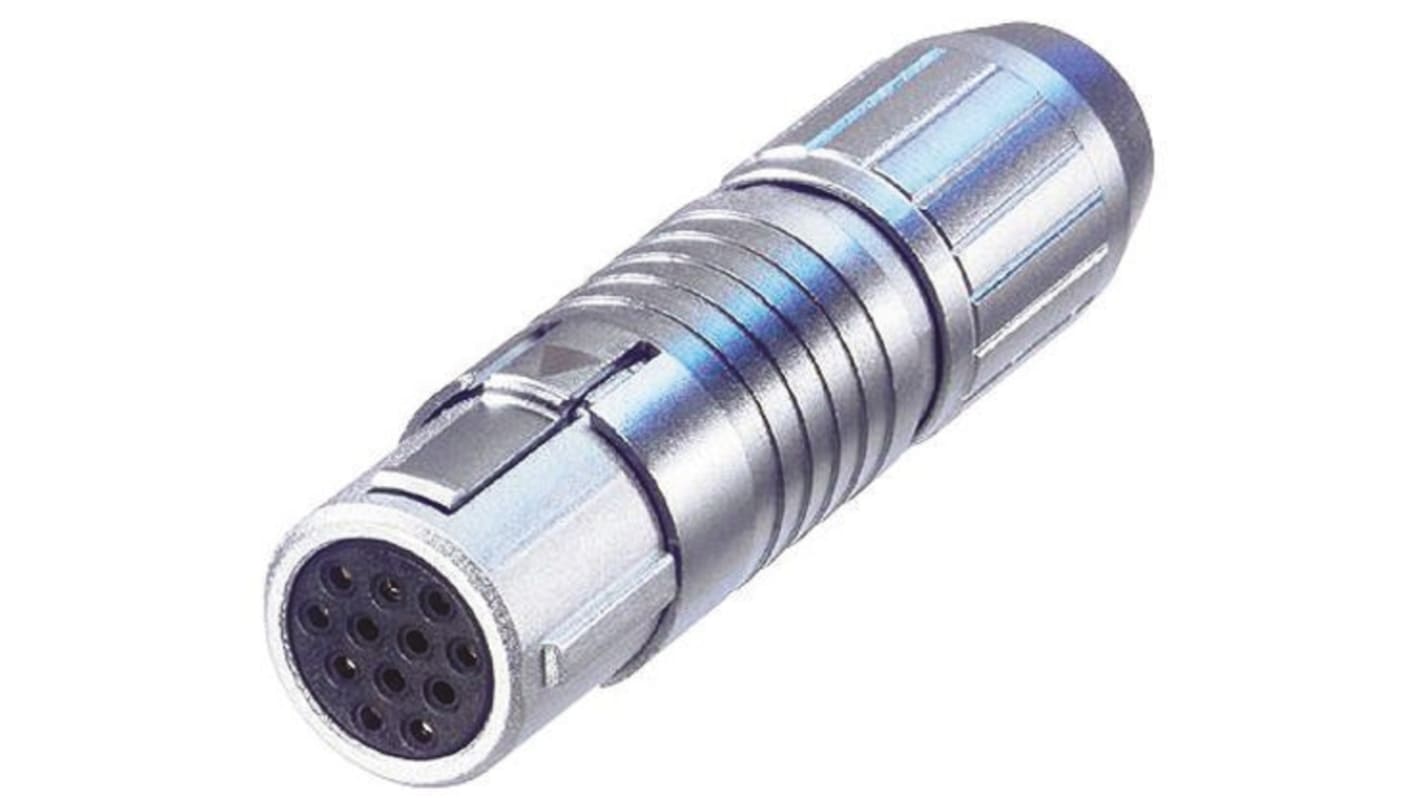 Neutrik Circular Connector, 12 Contacts, Cable Mount, Miniature Connector, Socket, Female, miniCon Series