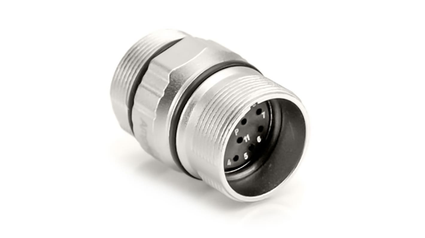 Amphenol Industrial Circular Connector, 12 Contacts, Cable Mount, M23 Connector, Socket, Male, IP67, MotionGrade Series