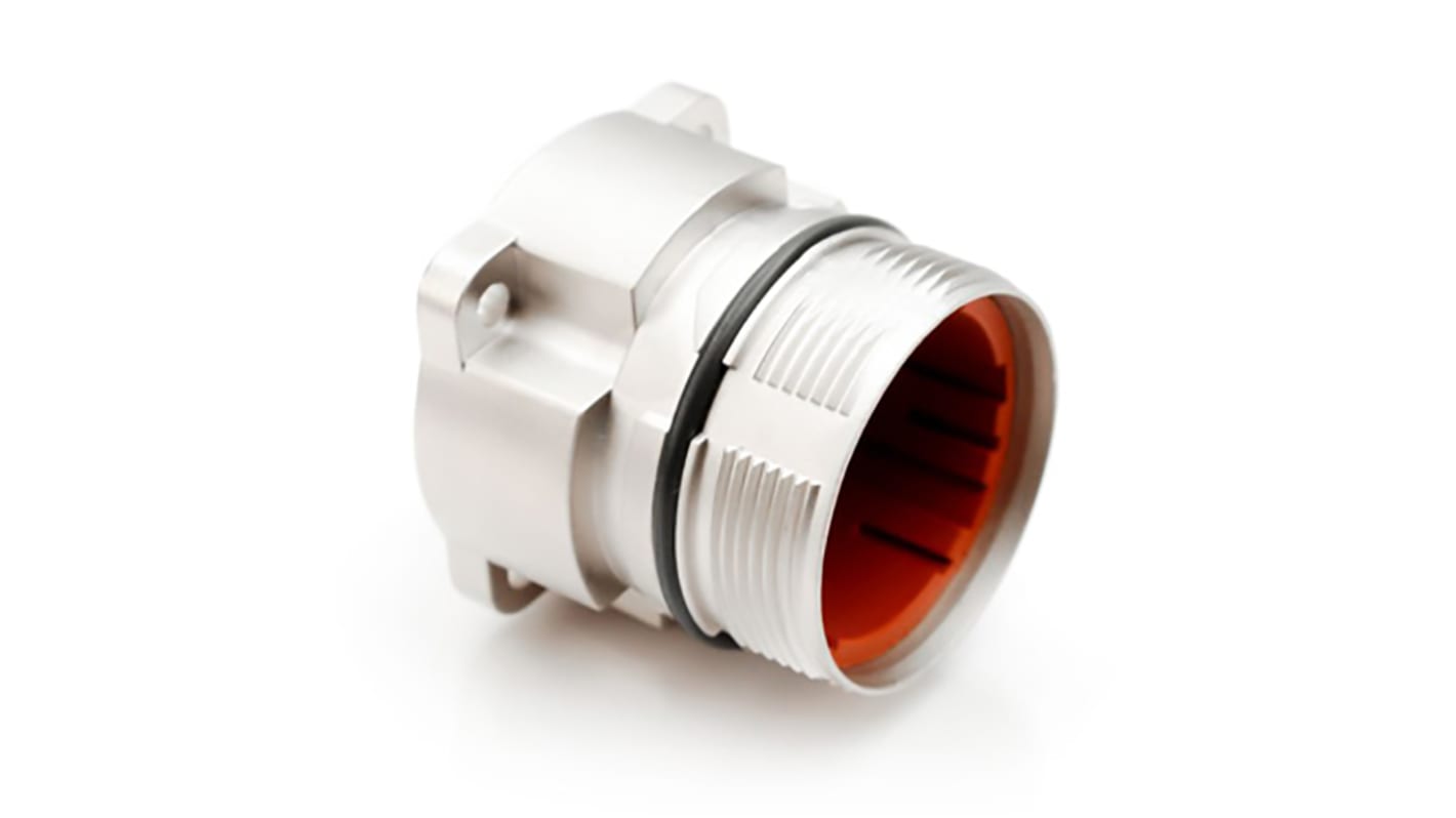 Conector circular Amphenol Industrial hembra serie MotionGrade de 6 vías macho a hembra, Montaje en Panel, IP67