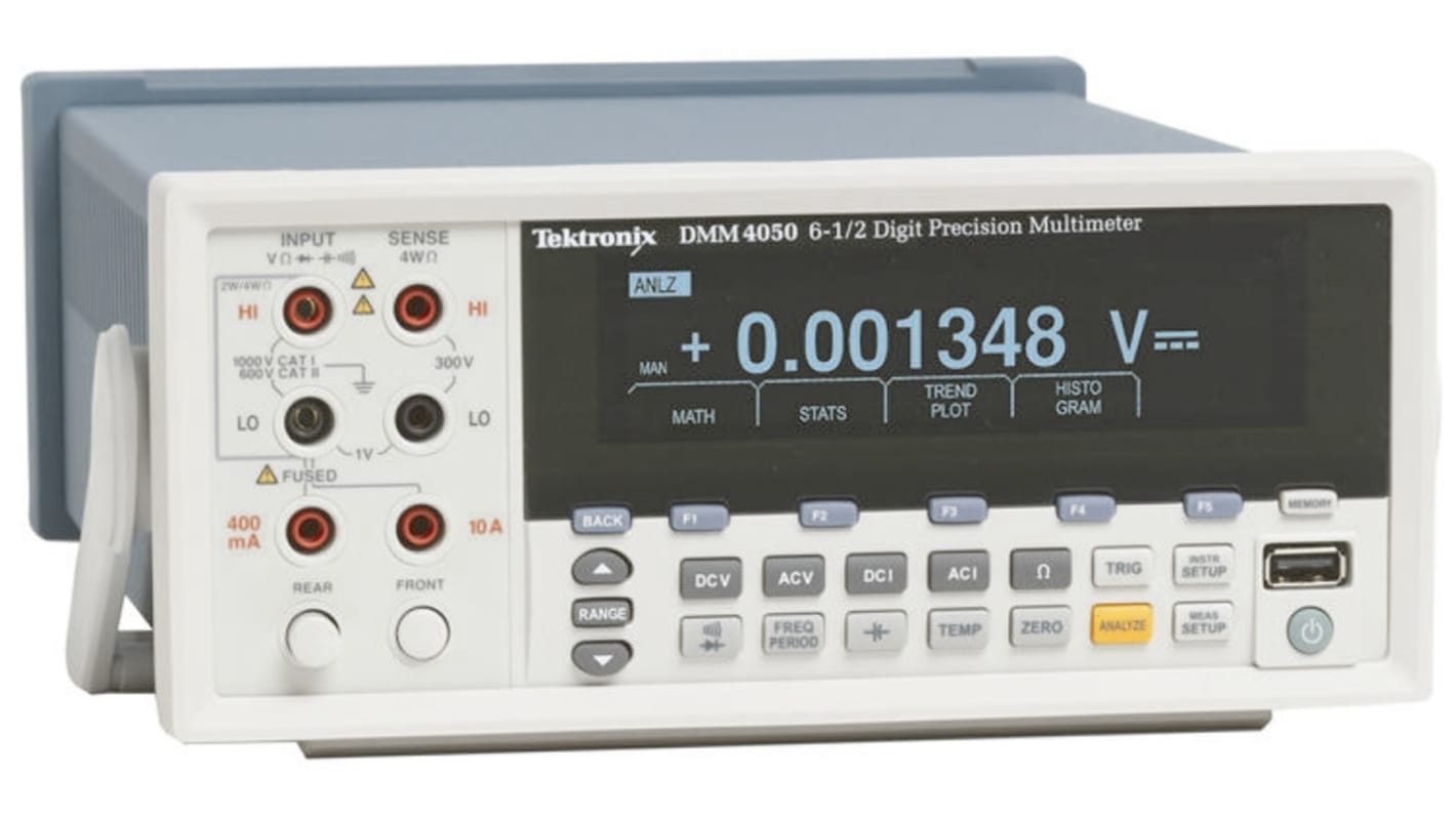 Multimetro digitale da banco Tektronix DMM4050, 1000V ca, 10A ca, CAT I/II, True RMS, Cert. ISO