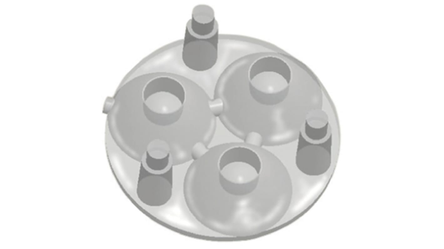 Lente per LED Carclo 10508, per 3 LED, diam. 20mm, emissione Angolo medio, puntato, copertura 22°, per Lumileds LUXEON