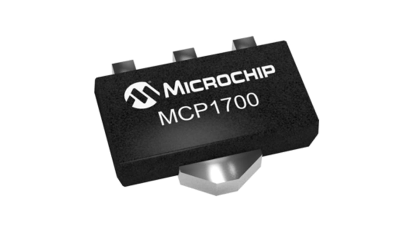 Régulateur de tension, MCP1700T-3302E/MB, 250mA, SOT-89 3 broches.