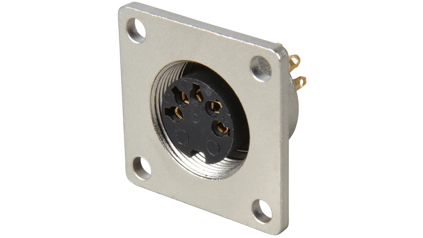 Lumberg Circular Connector, 5 Contacts, Panel Mount, M16 Connector, Socket, Female, IP68, 03 Series