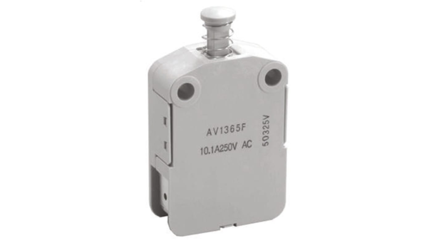 Panasonic Safety Interlock Switch, Plunger, DPDT-NO 10.1 A @ 250 V ac, -25 → +85°C