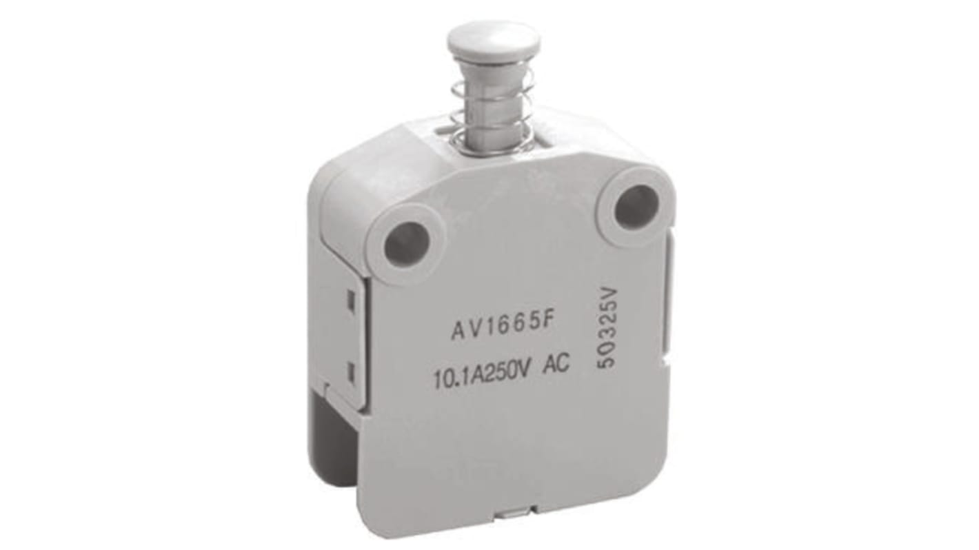 Panasonic Safety Interlock Switch, Plunger, SPST 10.1 A @ 250 V ac, -25 → +85°C