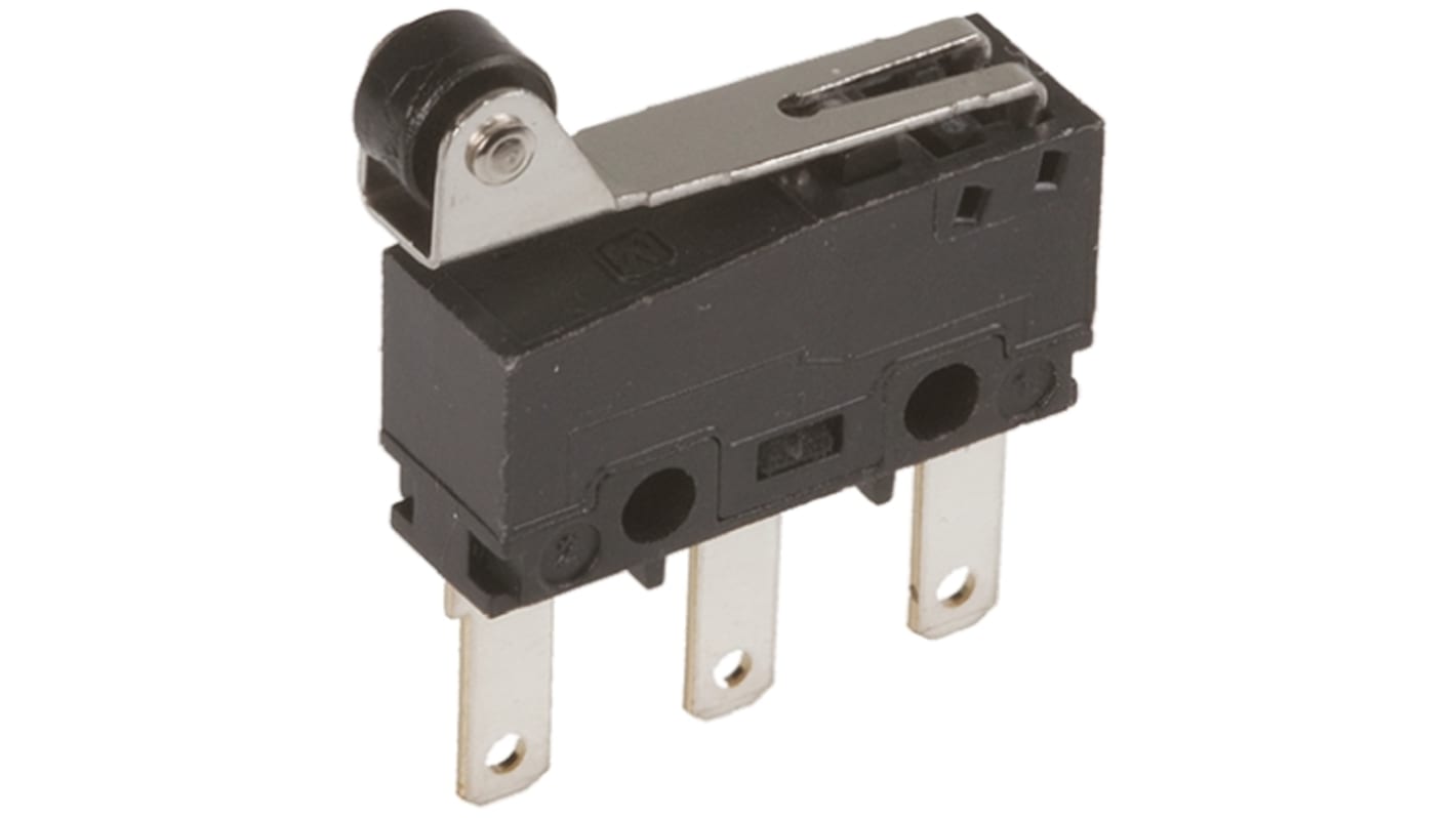 Panasonic Roller Lever Micro Switch, Solder Terminal, 3 A @ 250 V ac, SP-CO