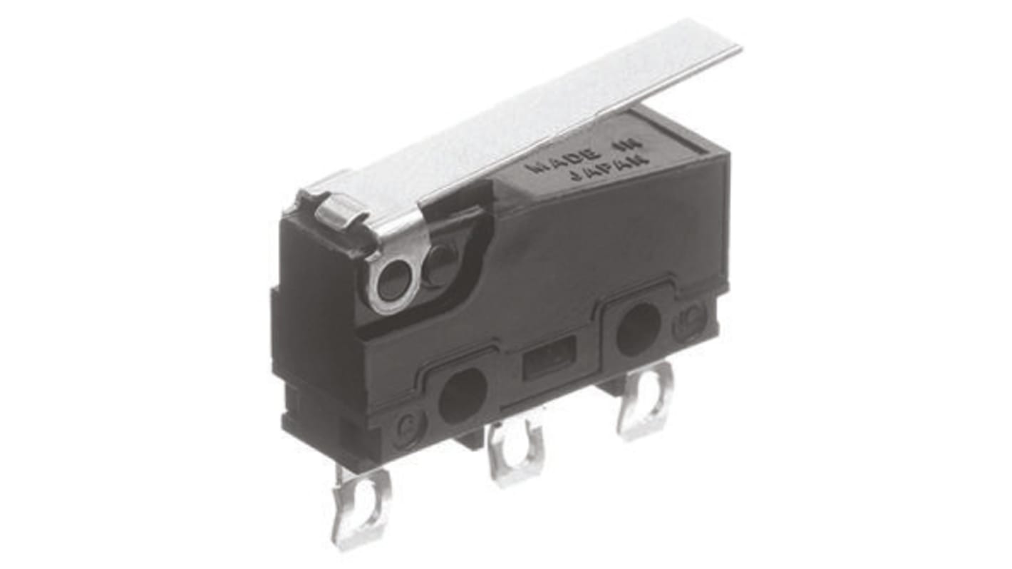 Panasonic Hinge Lever Micro Switch, Solder Terminal, 5 A @ 250 V ac, SP-CO