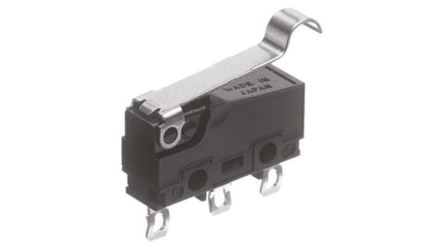 Panasonic Simulated Roller Lever Micro Switch, Solder Terminal, 100 mA @ 30 V dc, SP-CO, IP40