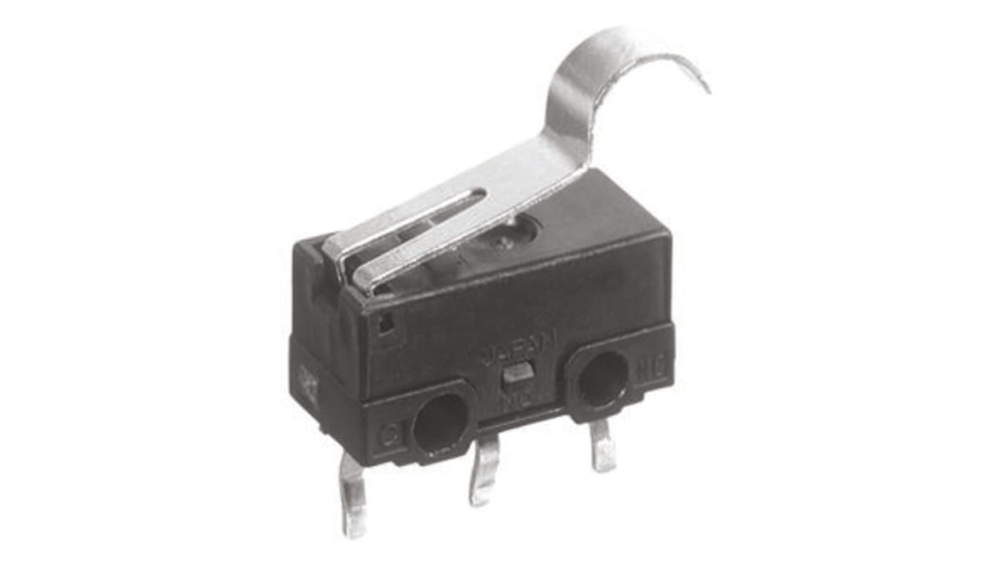 Panasonic Simulated Roller Lever Micro Switch, PCB Terminal, 100 mA @ 30 V dc, SP-CO, IP40