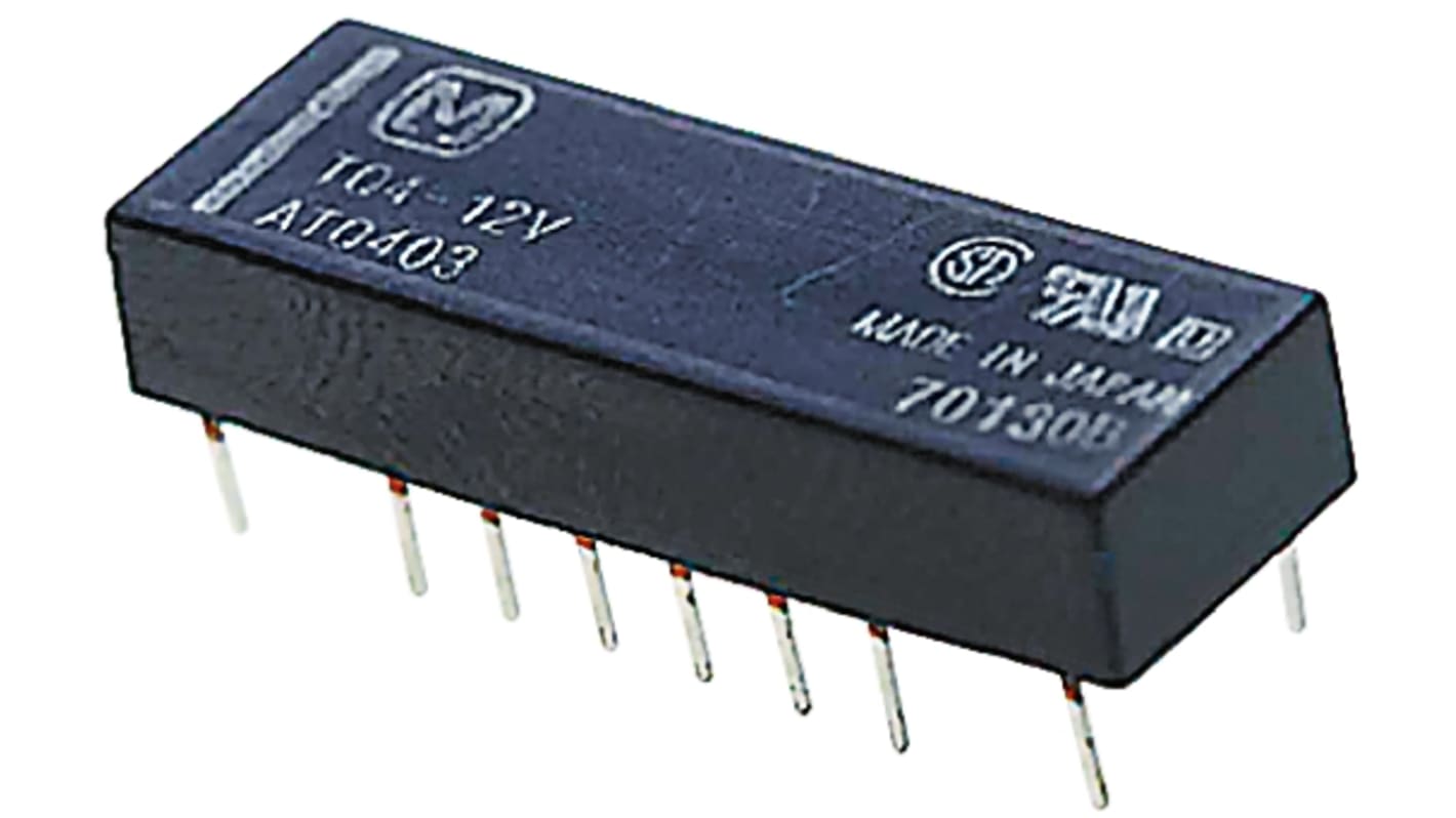 Relé de señal con enclavamiento Panasonic, DPDT, 5V dc, 3 A dc, 2 A ac, montaje en PCB