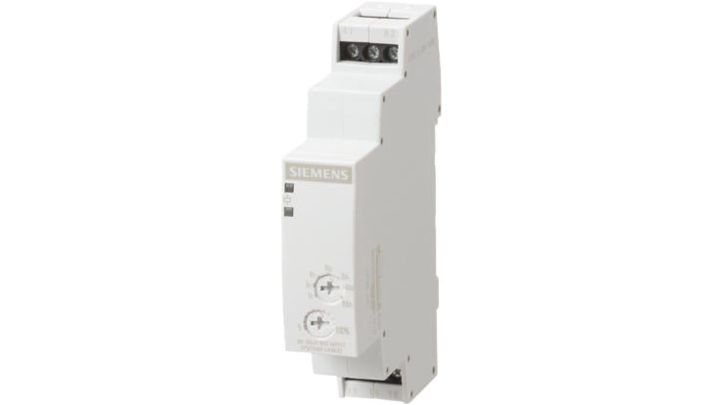 Siemens DIN Rail Mount Timer Relay, 12 → 240V ac/dc, 1-Contact, 0.05 → 100 s, 3 → 100 min, 5