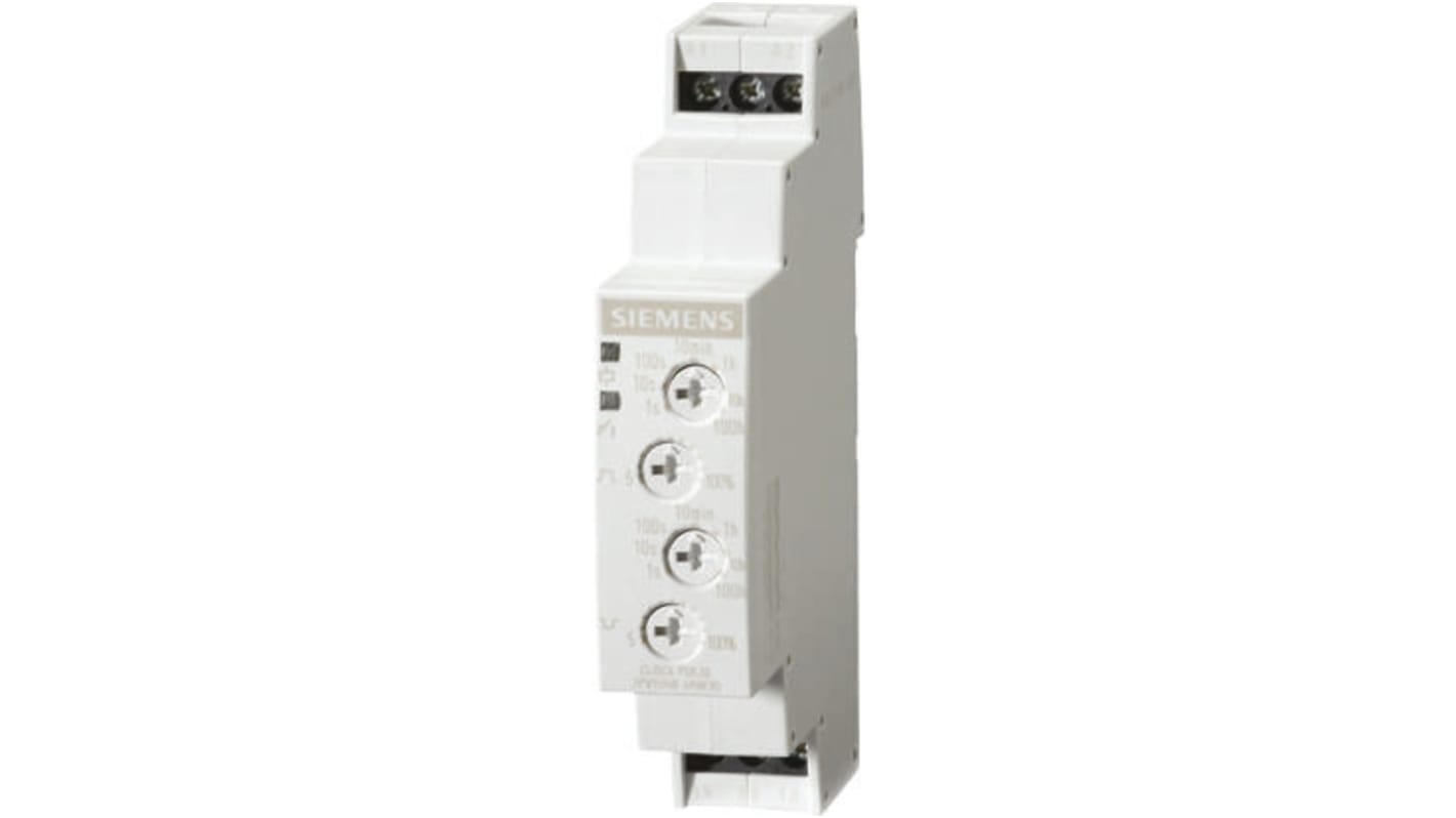 Siemens DIN Rail Mount Timer Relay, 12 → 240V ac/dc, 1-Contact, 0.05 → 100 s, 3 → 100 min, 5