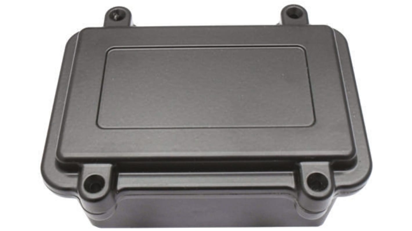 RS PRO Black Die Cast Aluminium Enclosure, IP67, Black Lid, 150 x 100 x 75mm