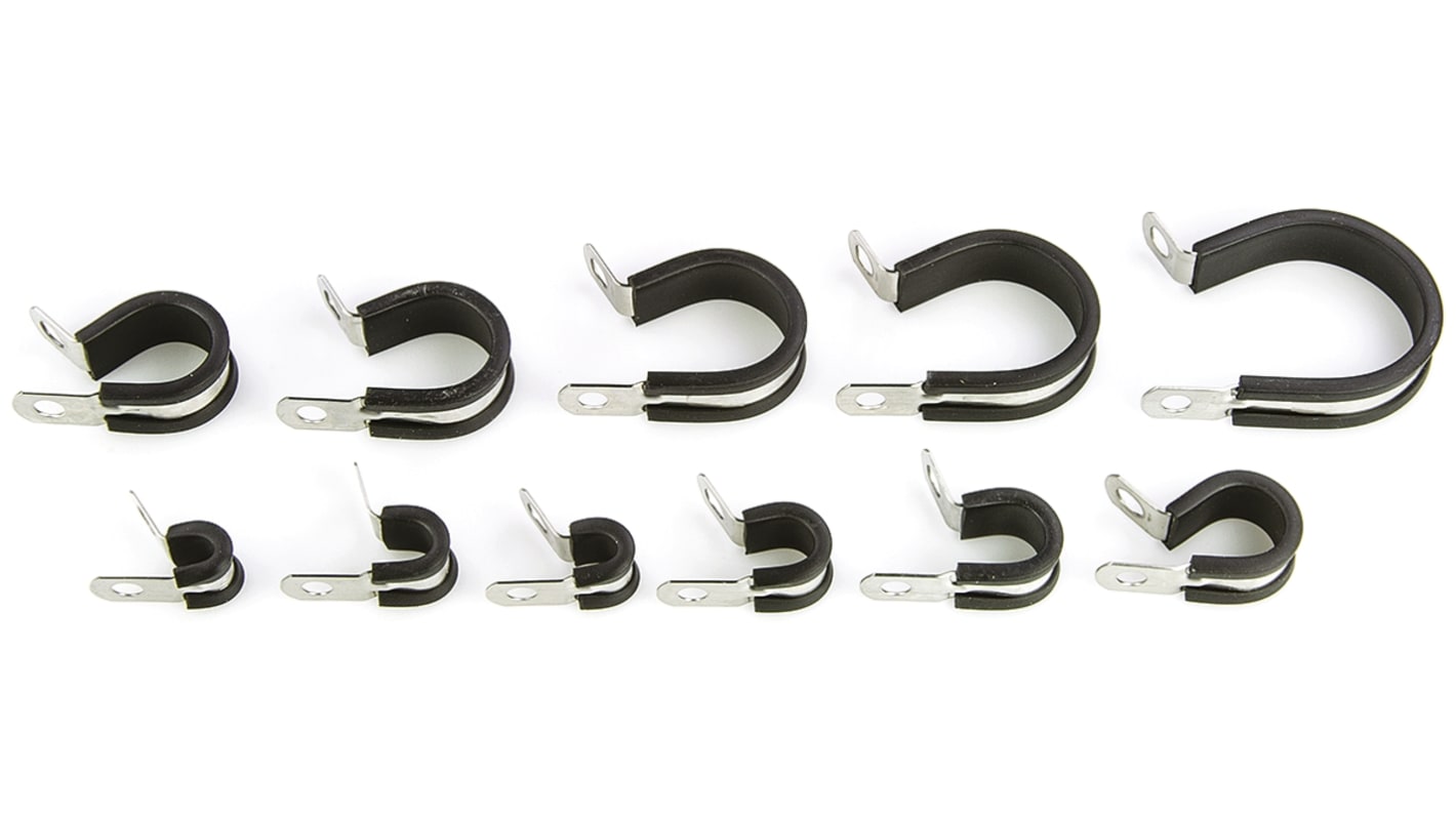 PCSRAB1 JCS HiTorque 104 Piece Stainless Steel Hose Clip PClip Kit RS