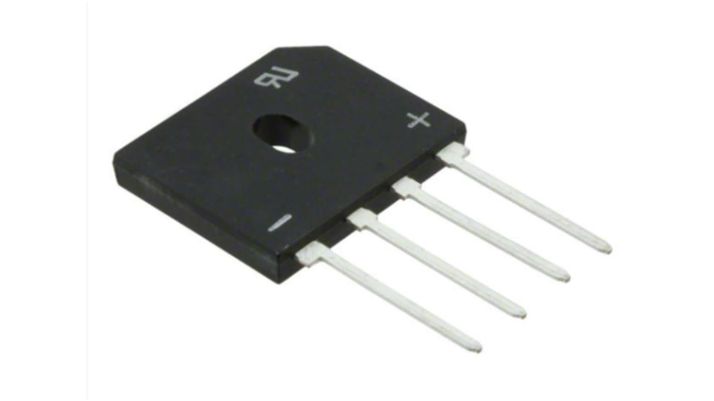 Vishay Brückengleichrichter, 1-phasig 6A 800V THT 1V GBU 4-Pin 5μA