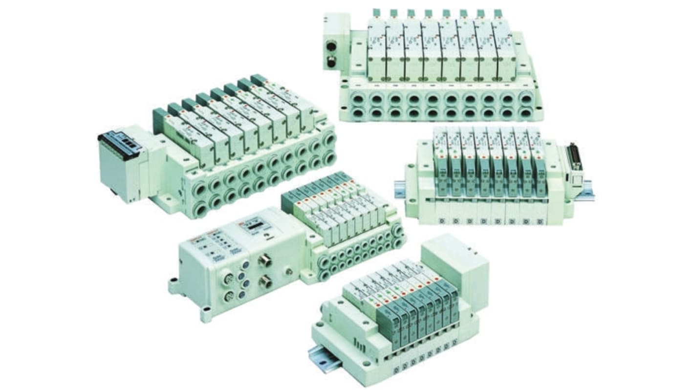 SMC SS5V series 6 station Manifold