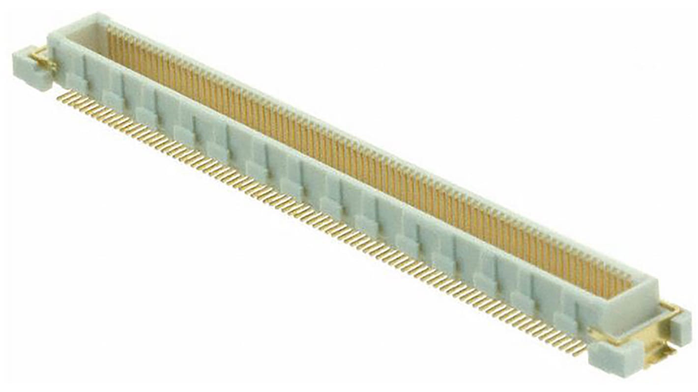 Hirose FunctionMAX FX10 Series Straight Surface Mount PCB Header, 168 Contact(s), 0.5mm Pitch, 2 Row(s), Shrouded