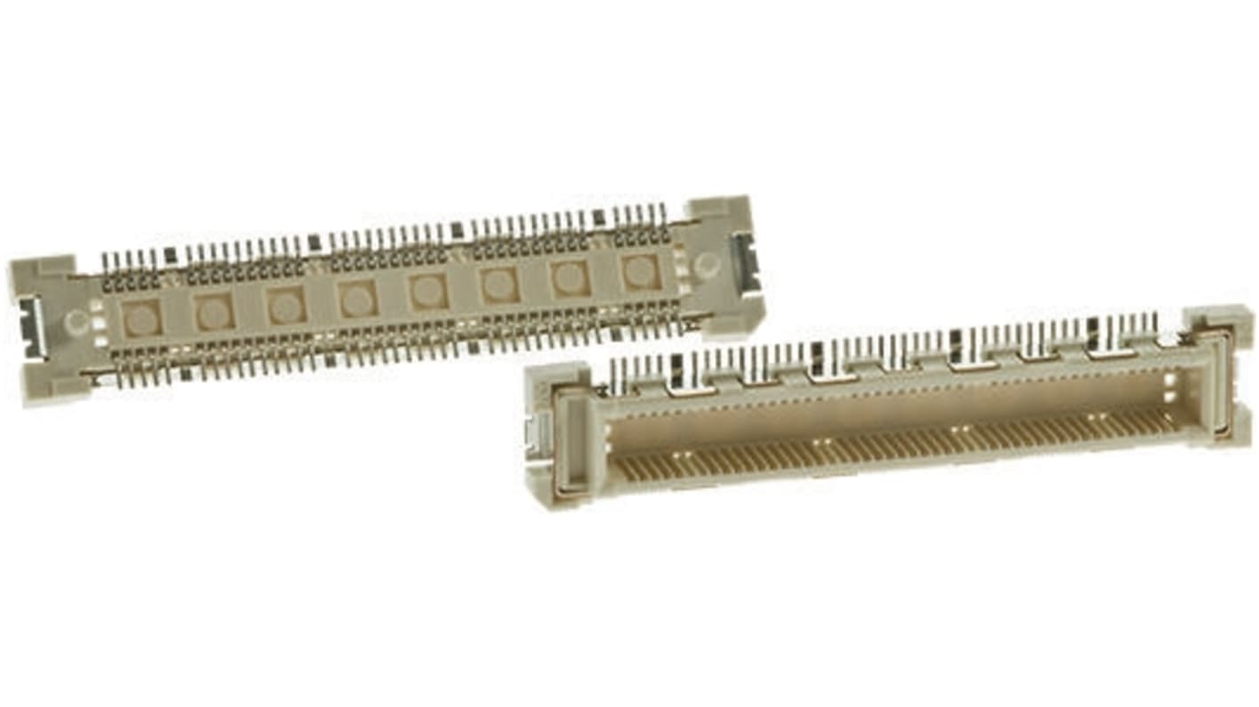 Hirose FunctionMAX FX10 Series Straight Surface Mount PCB Header, 168 Contact(s), 0.5mm Pitch, 2 Row(s)