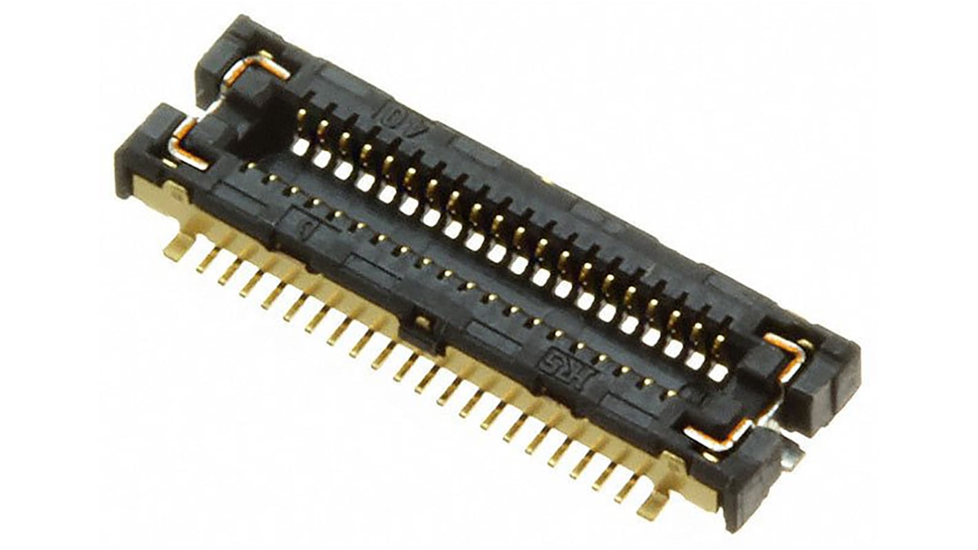 Hirose FX12 Series Straight Surface Mount PCB Socket, 40-Contact, 2-Row, 0.4mm Pitch, Solder Termination