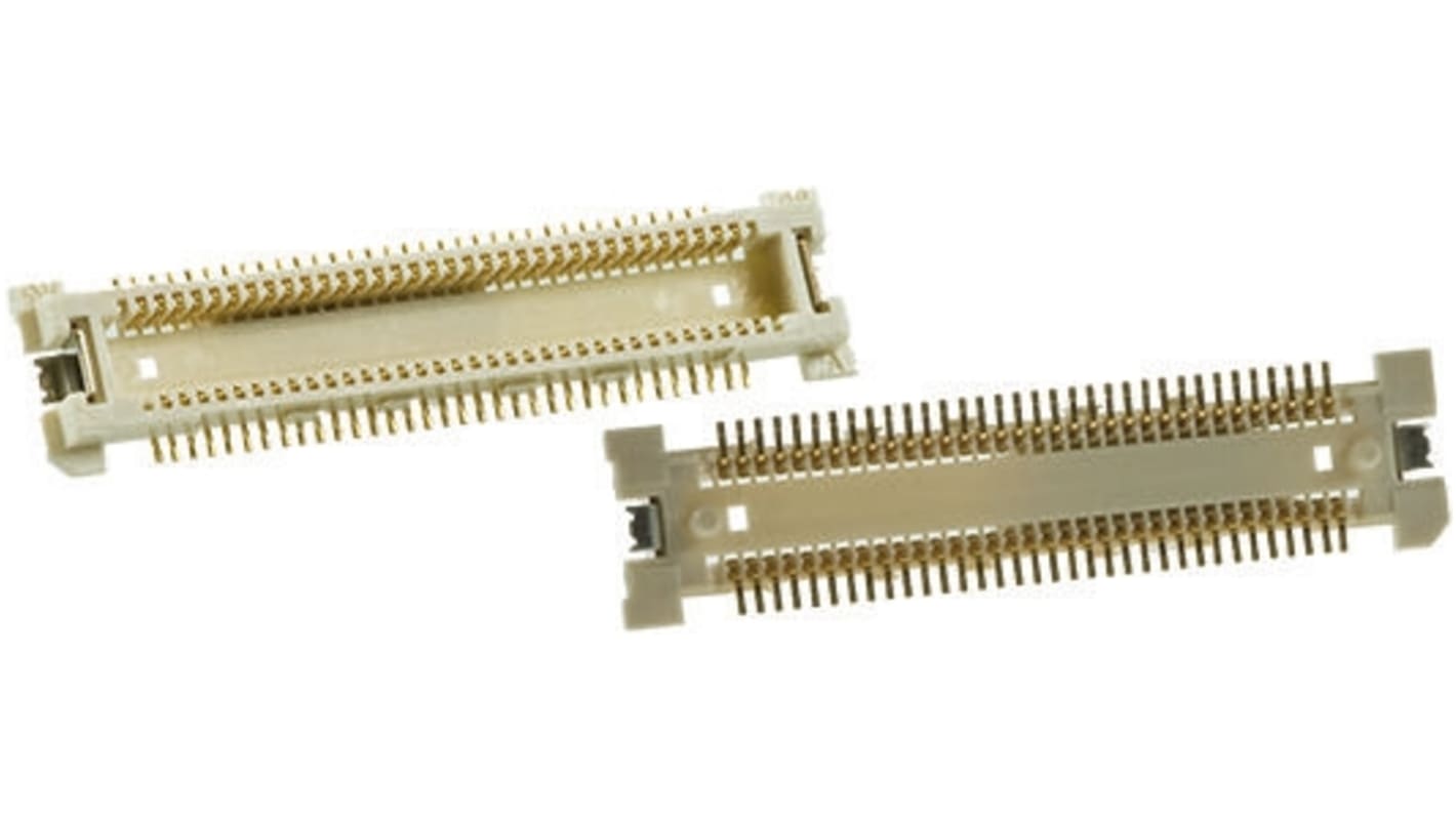 Hirose FX11 Series Straight Surface Mount PCB Header, 100 Contact(s), 0.5mm Pitch, 2 Row(s)