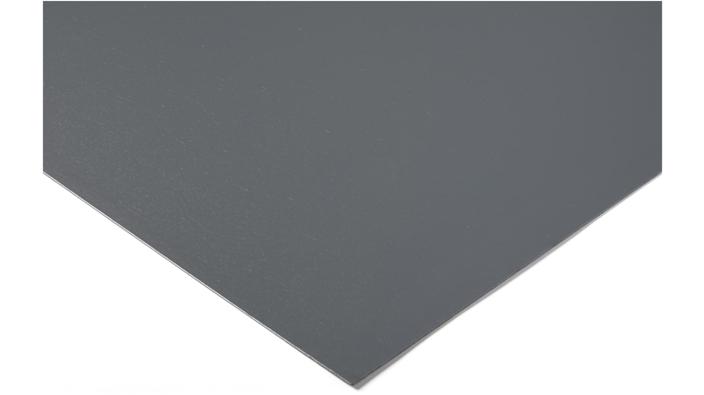 Foglio di plastica Tipo pieno RS PRO in PVC, Grigio, 1000mm x 500mm x 50mm