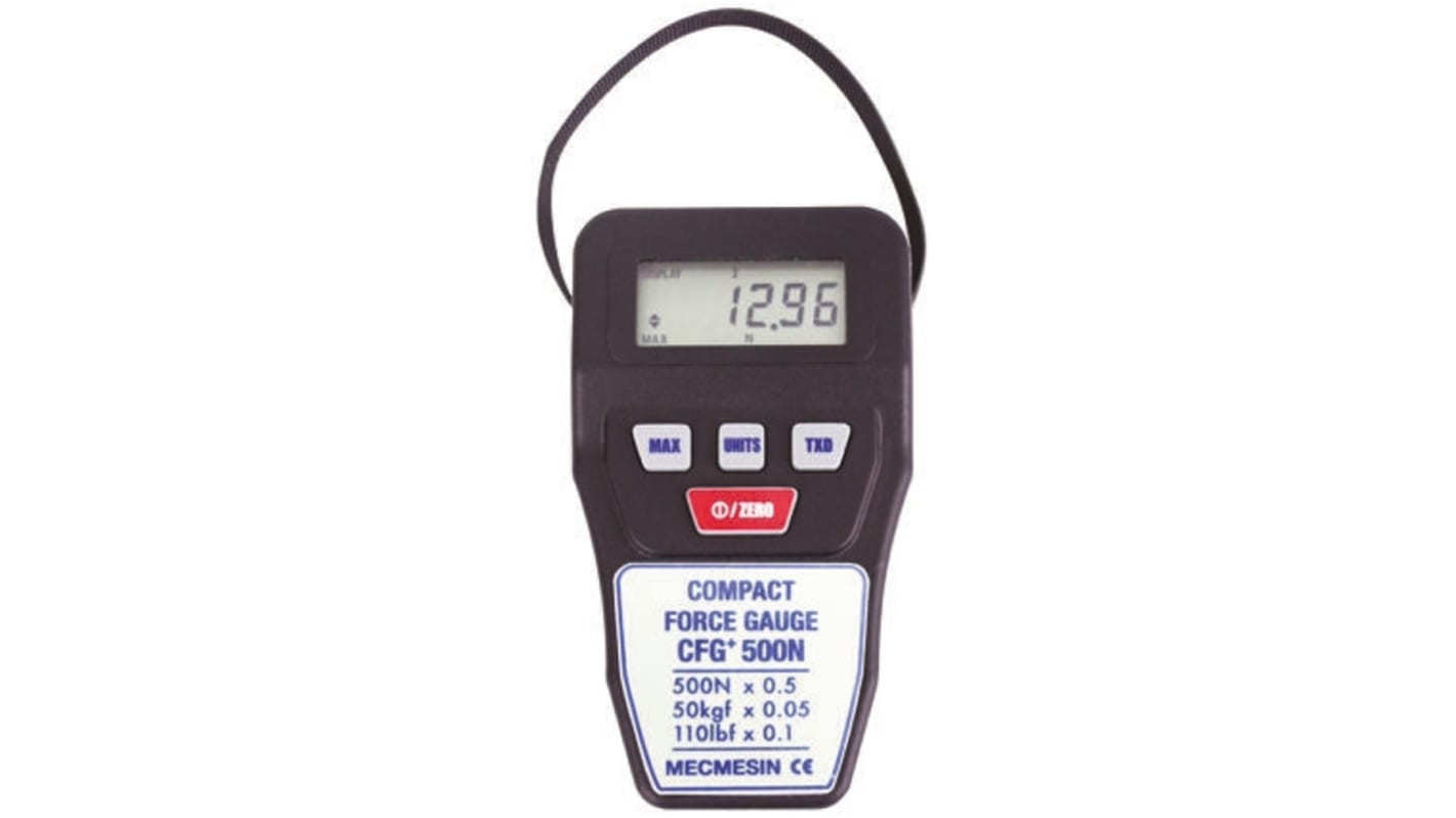 Mecmesin 860023 Force Gauge 500Hz RS232, Range 500N, Resolution 0.5