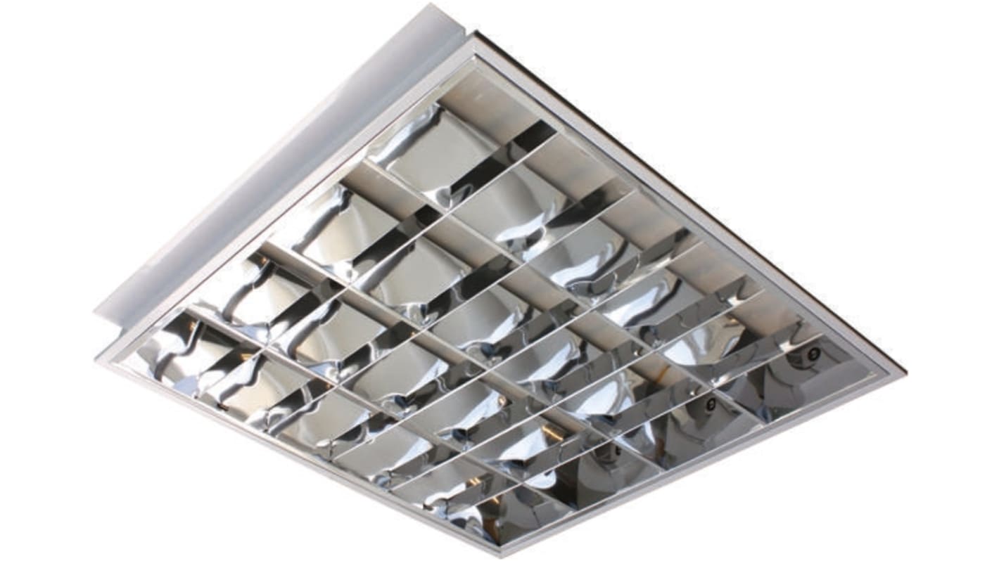 Knightsbridge 18 W Fluorescent Batten Light, 230 V Recessed, 4 Lamp, 595 mm Long, IP20