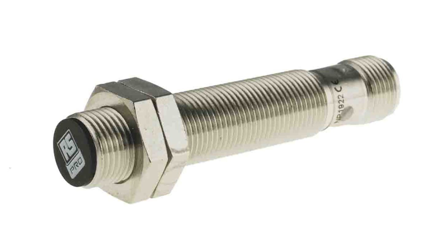 RS PRO Inductive Barrel-Style Proximity Sensor, M12 x 1, 2 mm Detection, NPN Output, 10 → 30 V dc, IP67