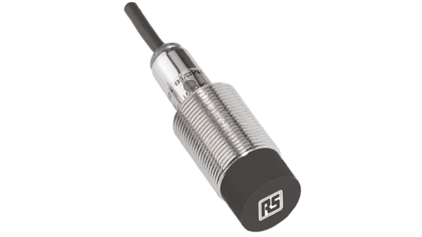 RS PRO Nærhedssensor, Tasteafstand: 8 mm NPN, cylindrisk hus, M18 x 1, 10→ 30 V dc