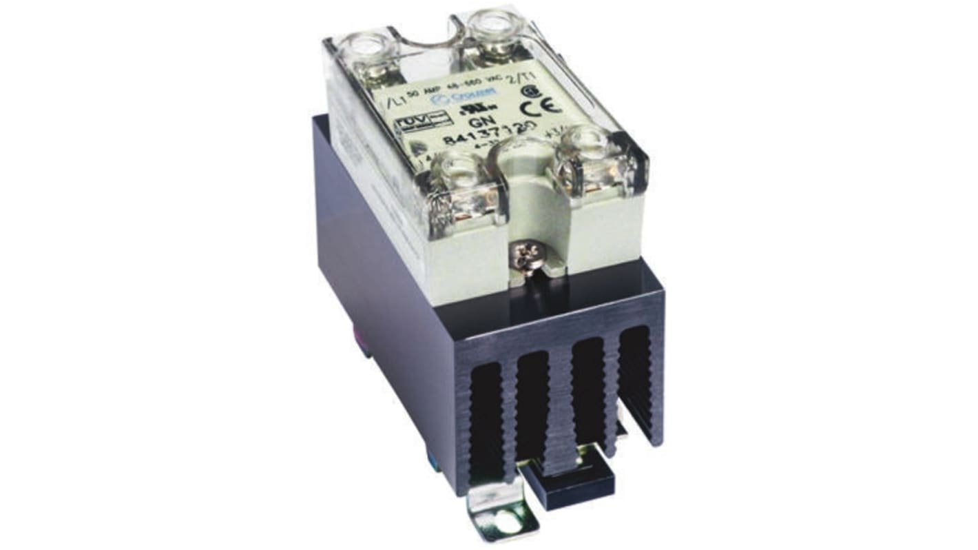 Sensata / Crydom Solid State Relay, 25 A rms Load, DIN Rail Mount, 280 V rms Load, 32 V dc Control