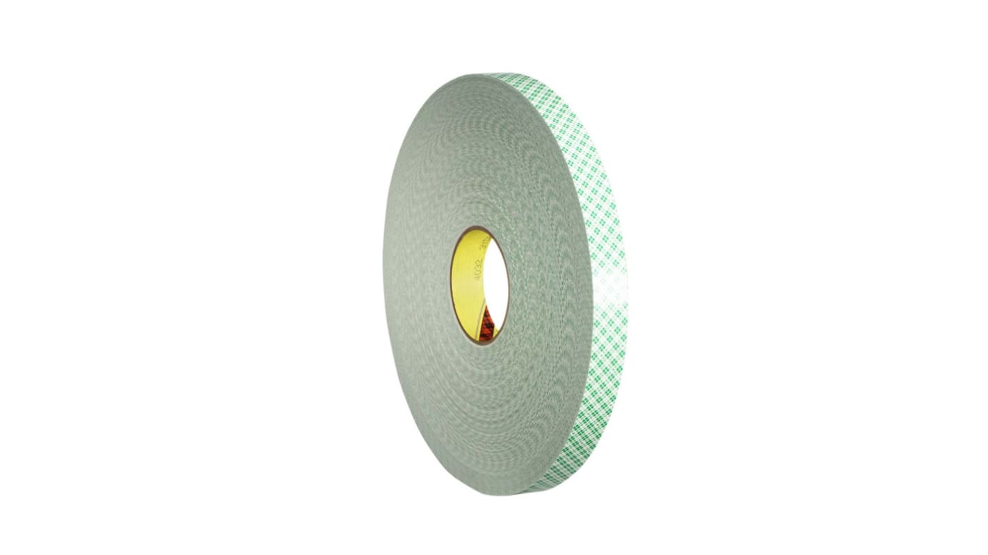 3M 4032 Schaumstoff Klebeband doppelseitig, Weiß, Stärke 0.8mm, 19mm x 66m, 41,5 N/cm