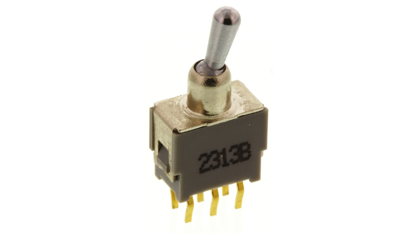 KNITTER-SWITCH Toggle Switch, PCB Mount, On-Off-On, DPDT, Through Hole Terminal, 48V