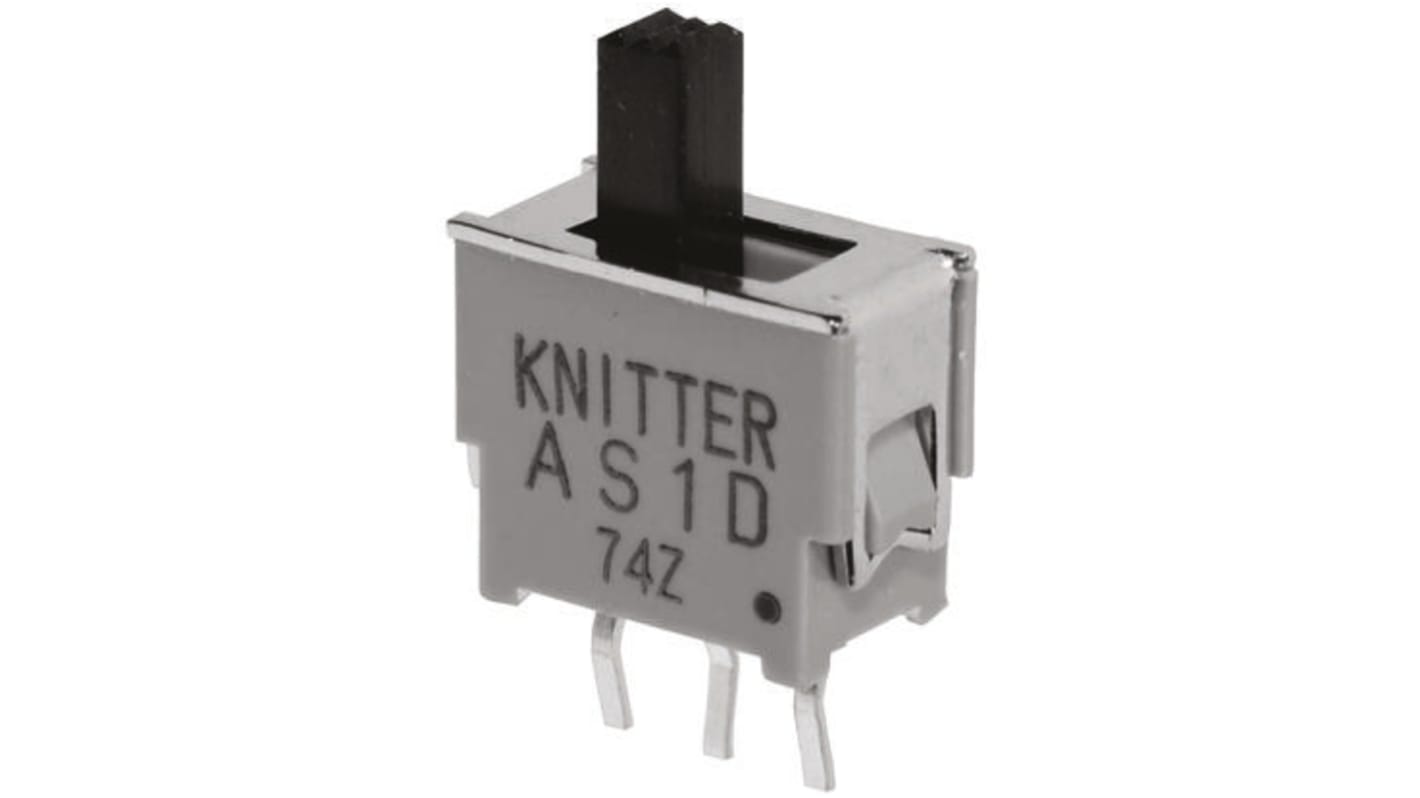 KNITTER-SWITCH PCB Slide Switch DPDT Latching 50 mA@ 48 V dc Slide