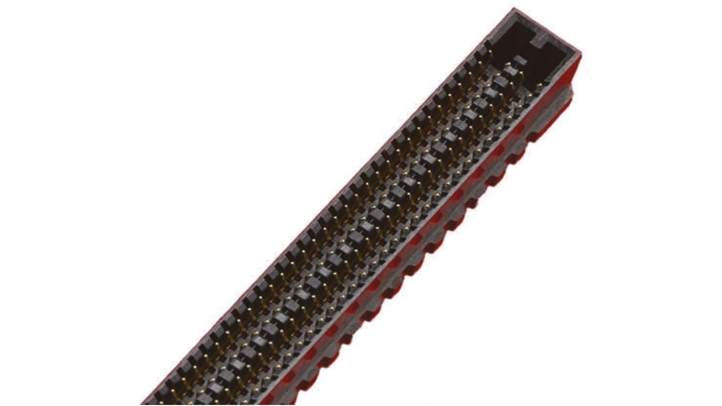 Gniazdo PCB 100 -pinowe 4 -rzędowe raster: 1.27mm typu płytka – płytka Prosty Przepust