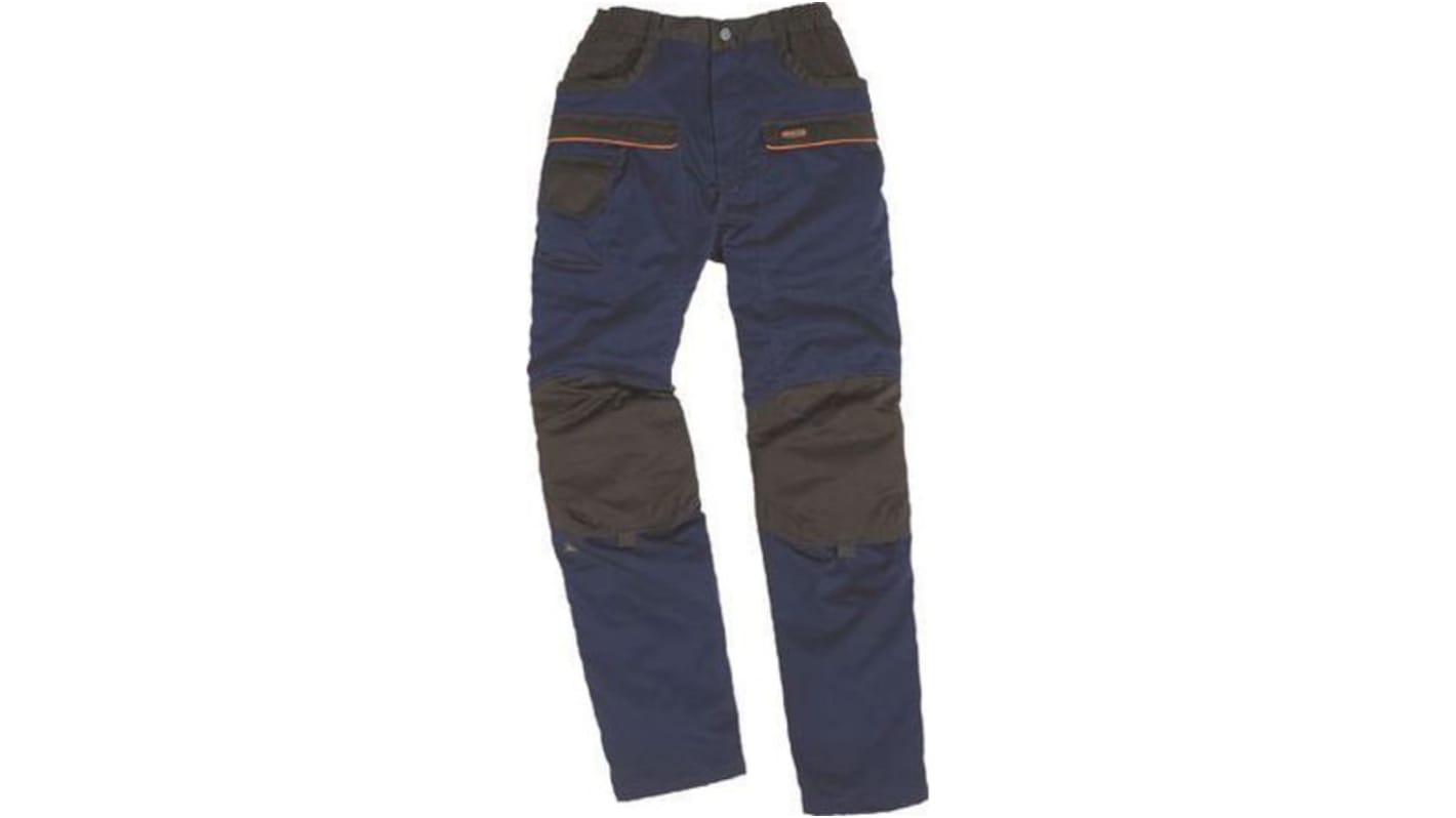 Pantalones de trabajo para Unisex, cintura 66 → 74cm, Azul marino/Negro 32plg 81cm, Algodón, poliéster Mach2