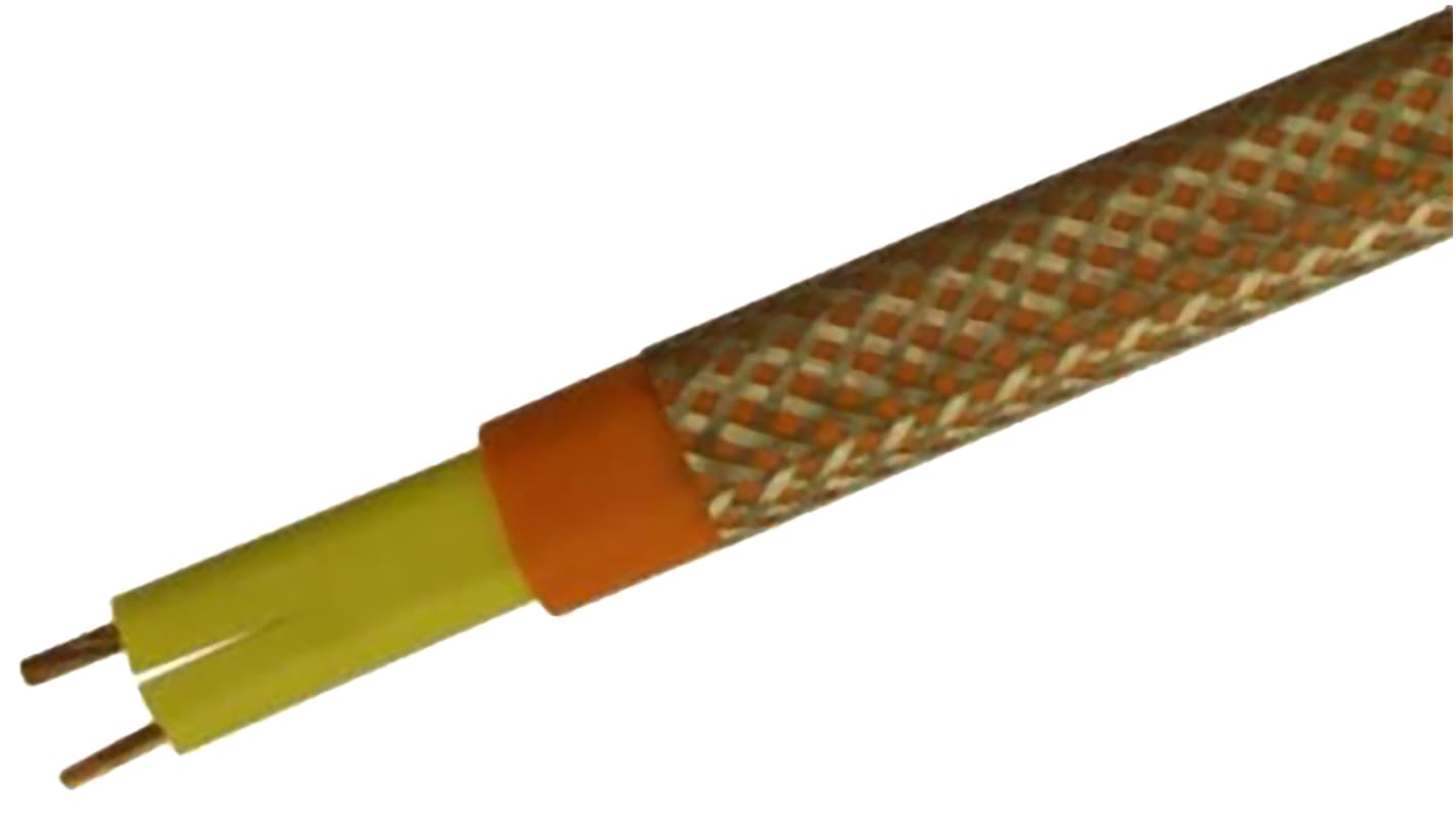 Kabel grzewczy wydajność: 12W/m długość 20m ATEX 110V ac +200°C RS PRO Guma silikonowa