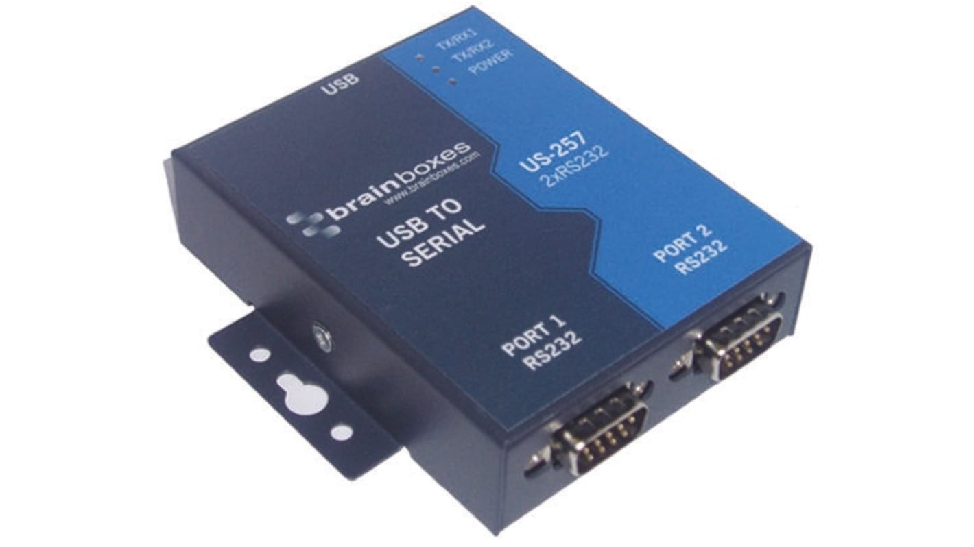 Convertisseur de signal Brainboxes, USB B vers DB-9