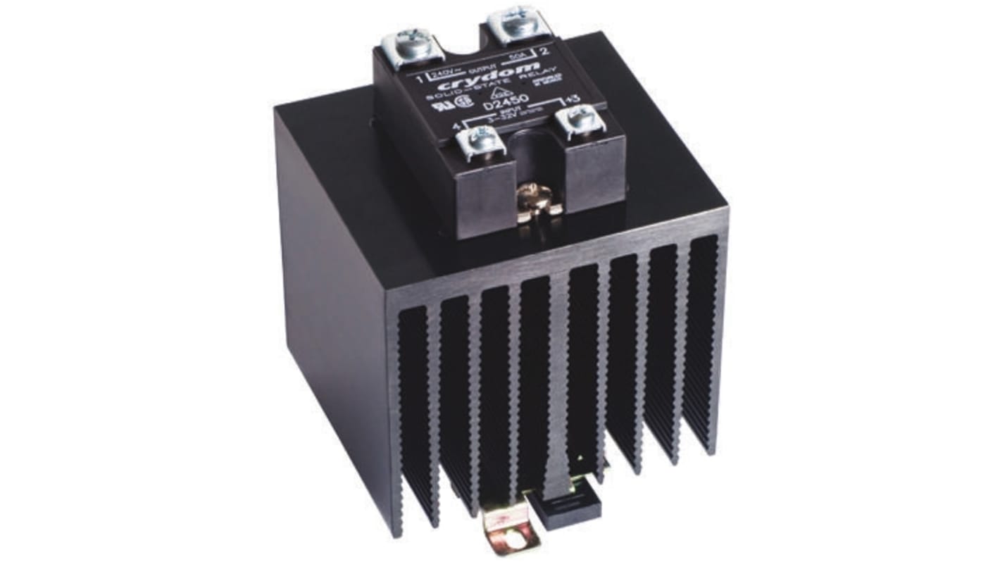 Sensata Crydom HS122DR Series Solid State Relay, 45 A Load, DIN Rail Mount, 280 V ac Load, 32 V Control