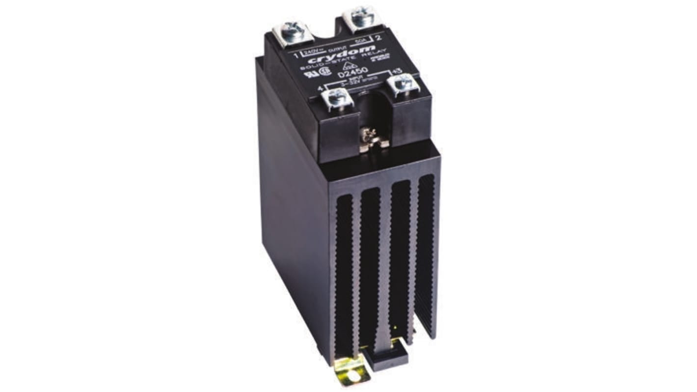 Sensata Crydom HS151DR Series Solid State Relay, 40 A Load, DIN Rail Mount, 660 V ac Load, 32 V Control