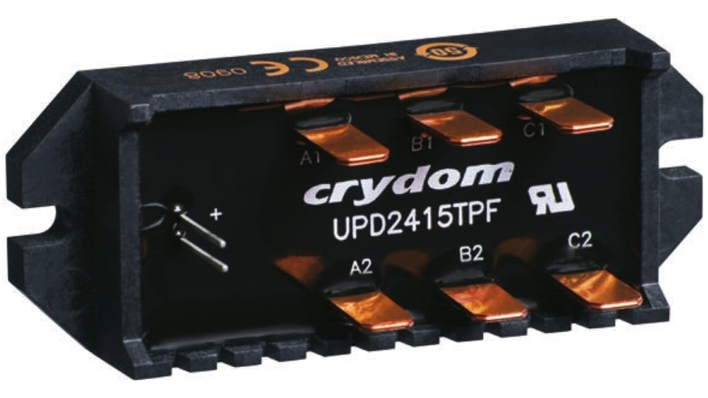 Sensata Crydom UPD24TP Series Solid State Relay, 15 A rms Load, Panel Mount, 280 V rms Load, 32 V Control