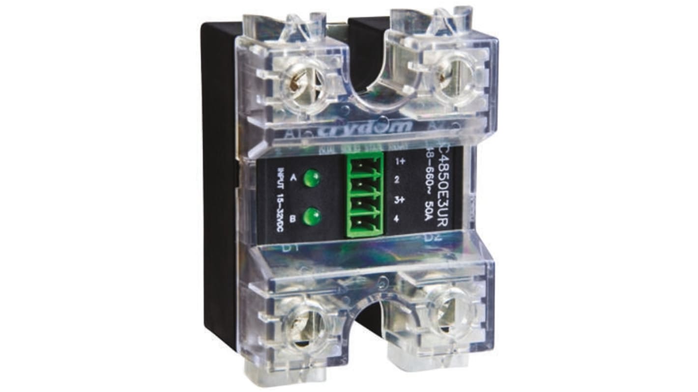 Crydom Evolution Series Solid State Relay, 50 A rms Load, Panel Mount, 280 V rms Load, 32 V Control